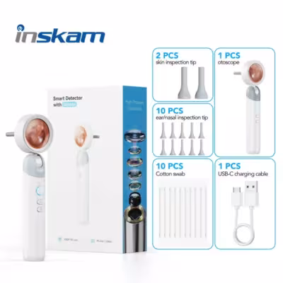 Endoscope d'oreille intelligent 1080P HD avec 12 têtes amovibles