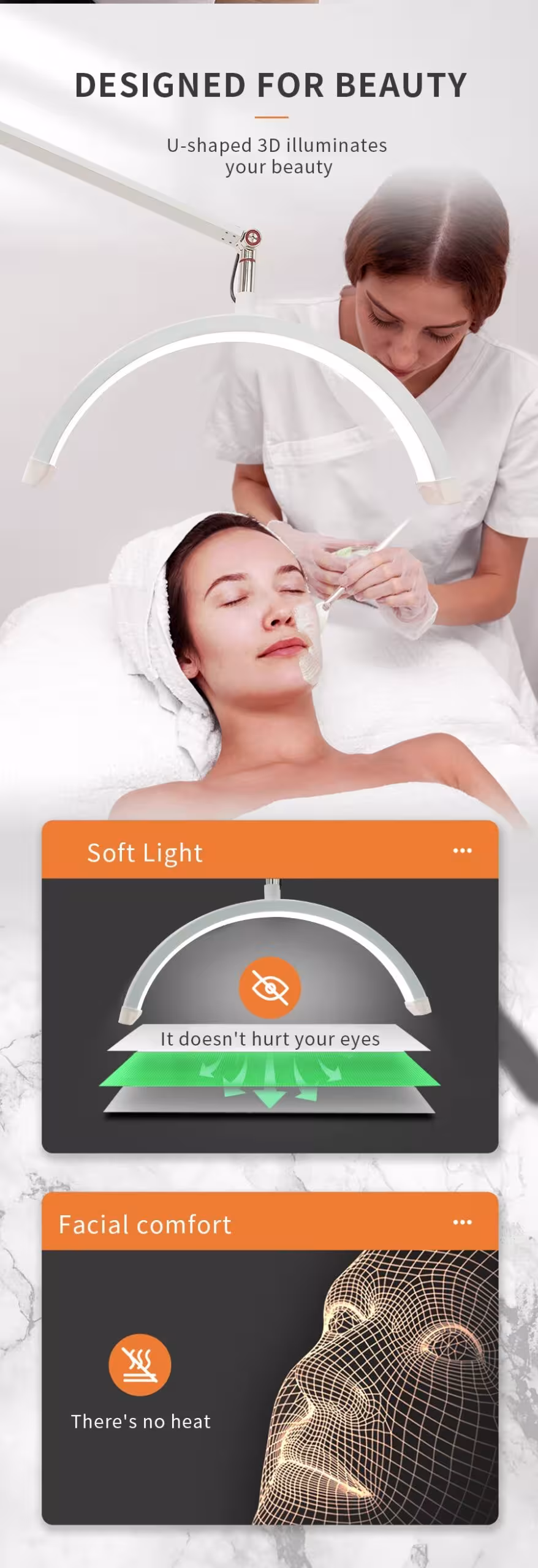 LED žiedinis grožio žibintas