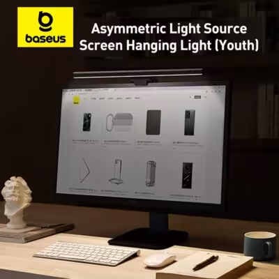 Luz de pantalla LED Baseus, para computadora, alimentación USB, sin luz azul