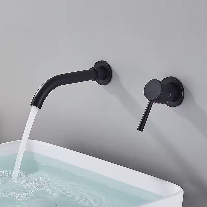 Mitigeur de lavabo mural pour eau froide et chaude 15/21/26cm
