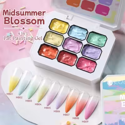 UR SUGAR 9 spalvų 4 in 1 nagų gelis Y2K gradientas blush spalva LED UV