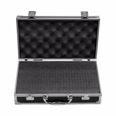 Caja de herramientas de aluminio con revestimiento de espuma de 30x17x8cm