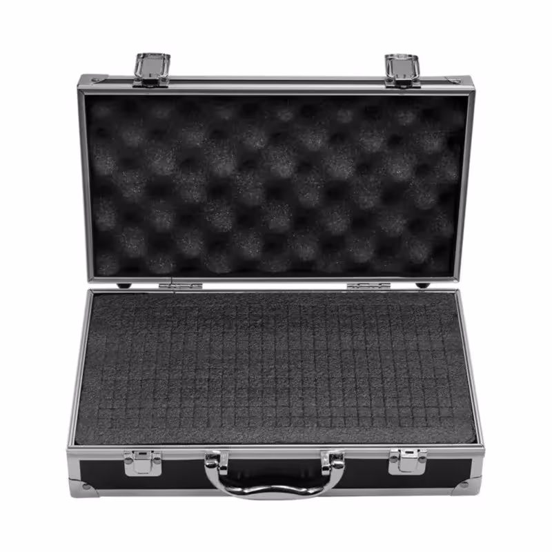 Caja de herramientas de aluminio con revestimiento de espuma de 30x17x8cm