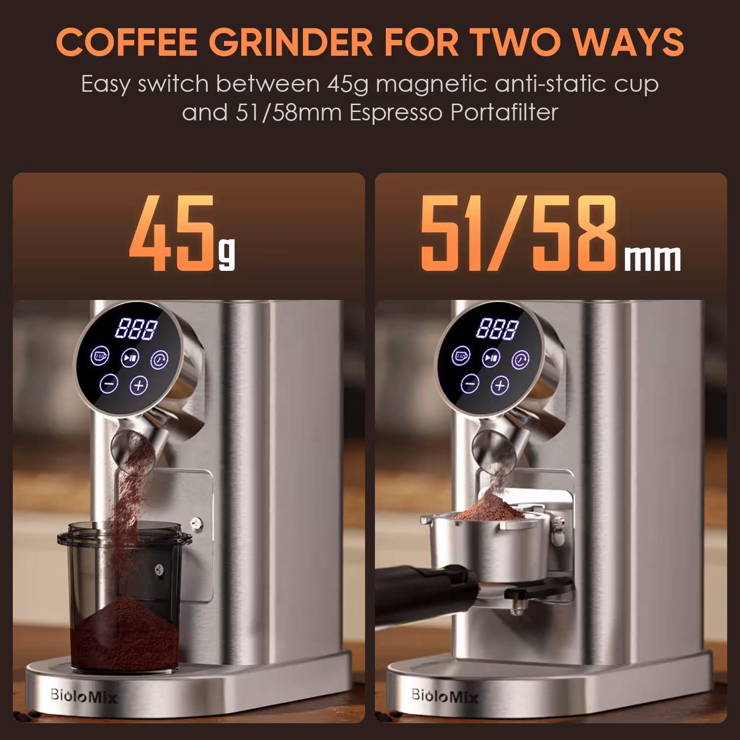 electric coffee grinder 48 grind settings