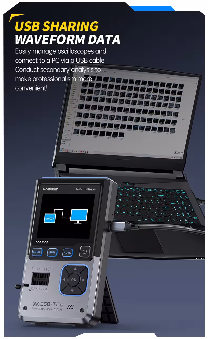 oscilloscope testeur de transistors