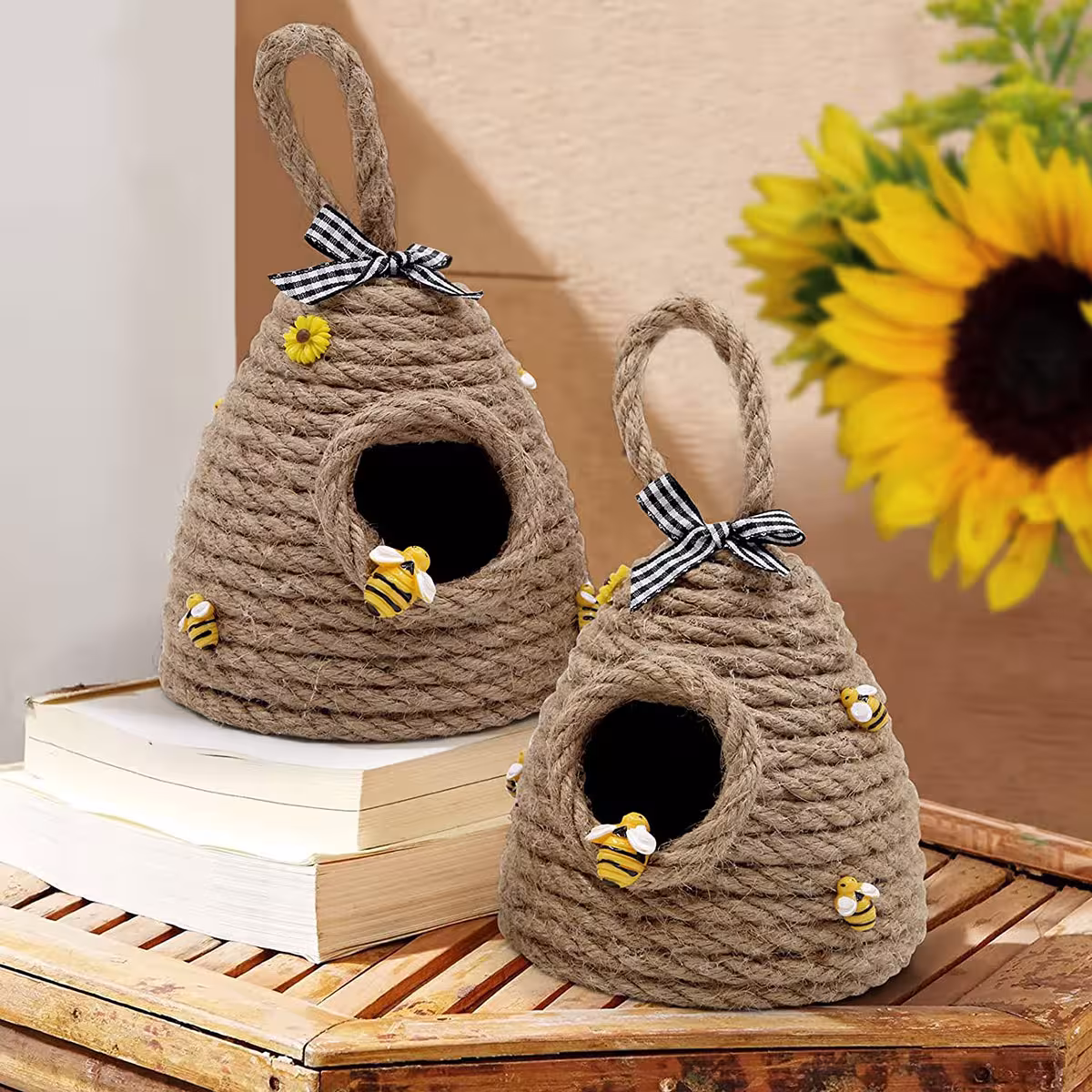 jute bee decoration