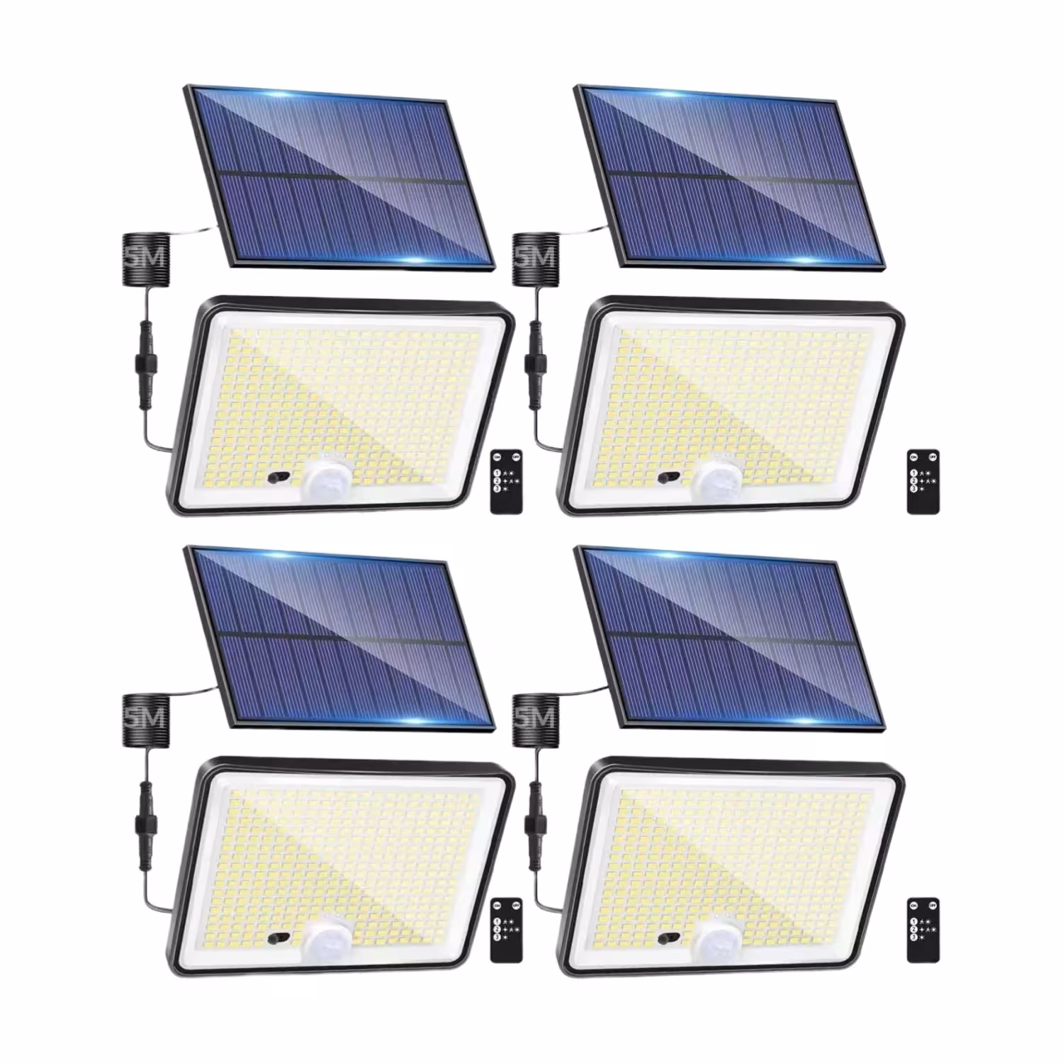 Luminaire de sécurité extérieur à propulsion solaire avec capteur de mouvement