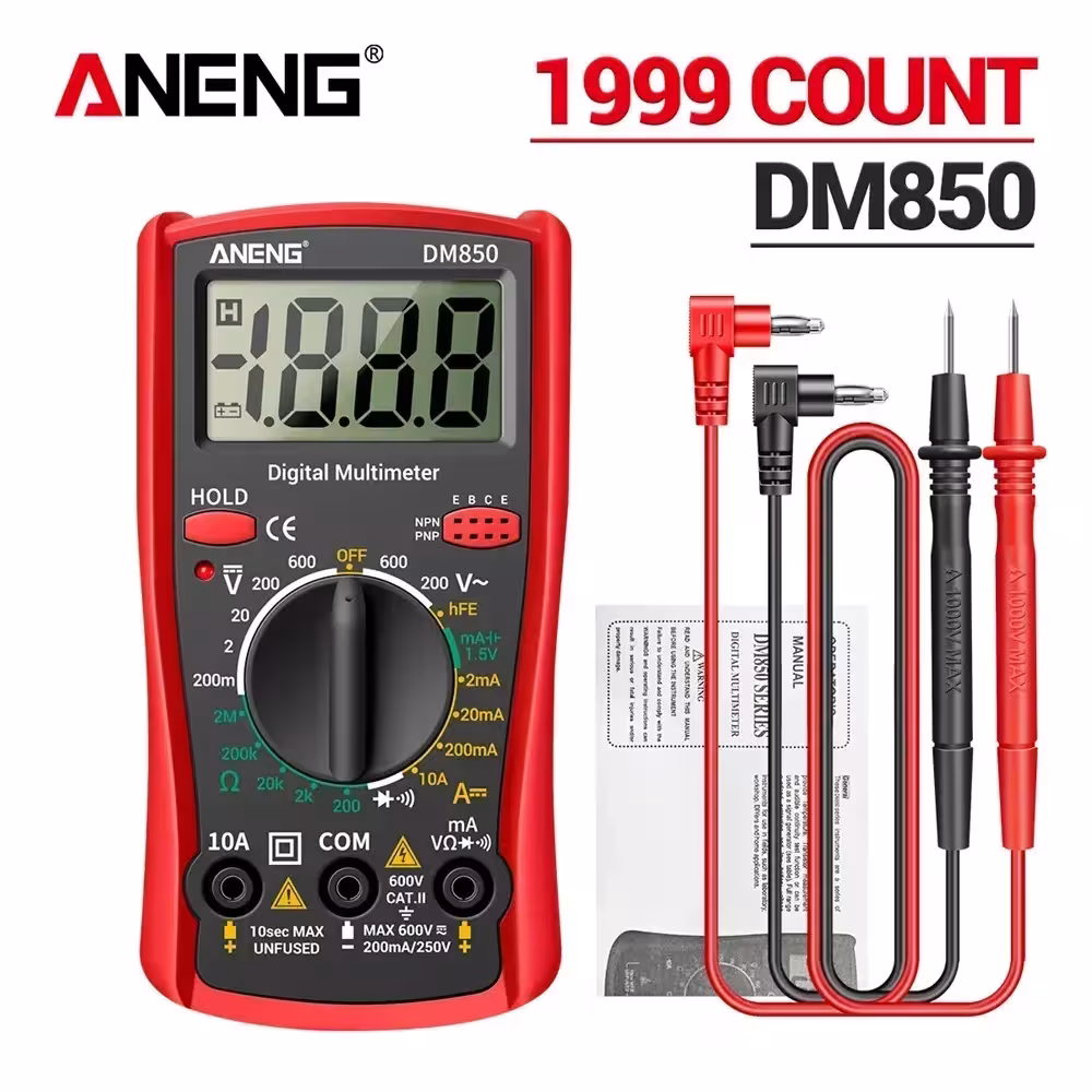 ANENG DM850 Smart Multimeter Professional AC / DC Tensione Test 1999 Conta