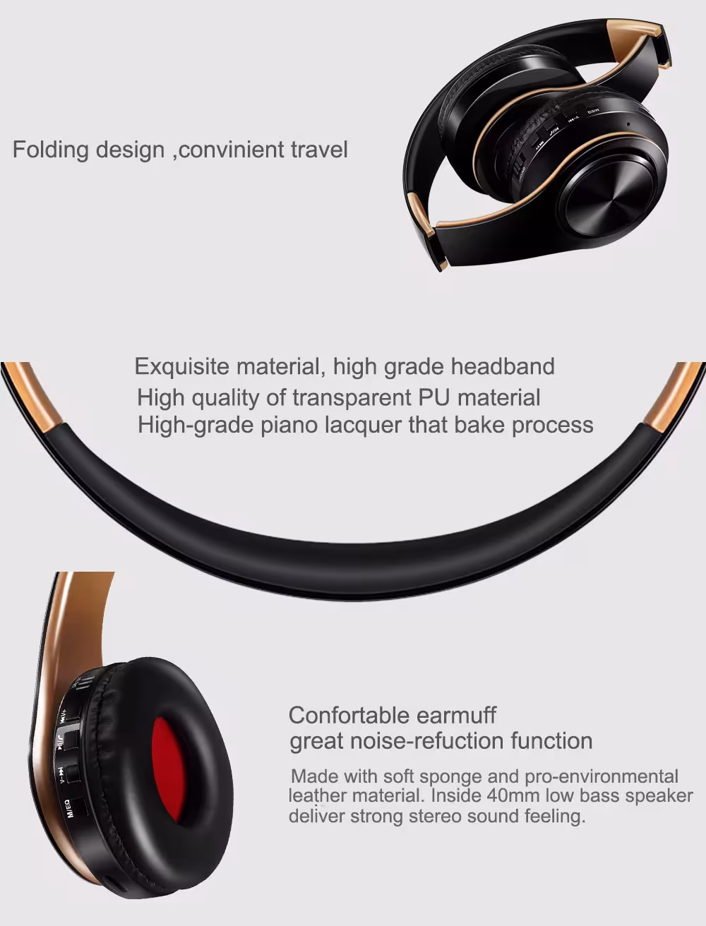 Bluetooth cuffie stereo