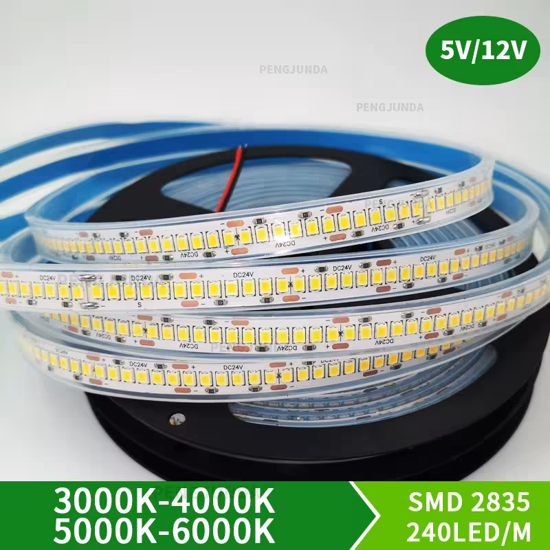 5m 1200 LED 2835 film 12V 24V warm white natural white light