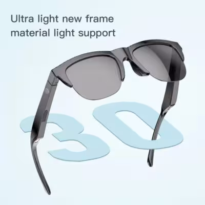 Lunettes intelligentes avec écoute Bluetooth V5.3 et protection UV pour hommes et femmes
