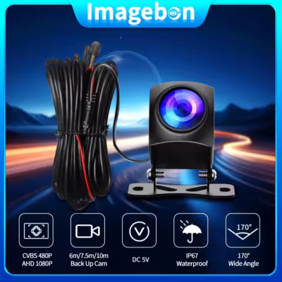 Imagebon AHD 1080P atbulinės eigos kamera su 6m/10m kabeliu ir automatišku reversavimo veidrodžiu
