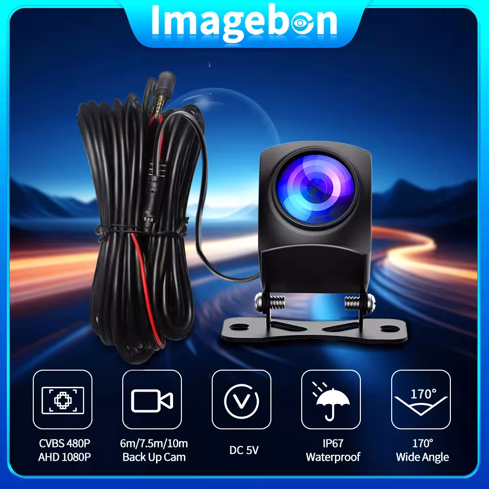 Imagebon AHD 1080P atbulinės eigos kamera su 6m/10m kabeliu ir automatišku reversavimo veidrodžiu