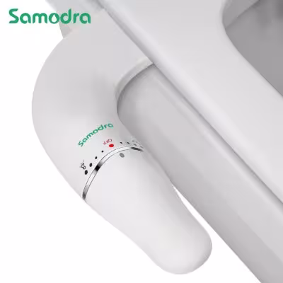 SAMODRA Ultra Slim Bidet tualeto sėdynės priedas su dviguba žarnele