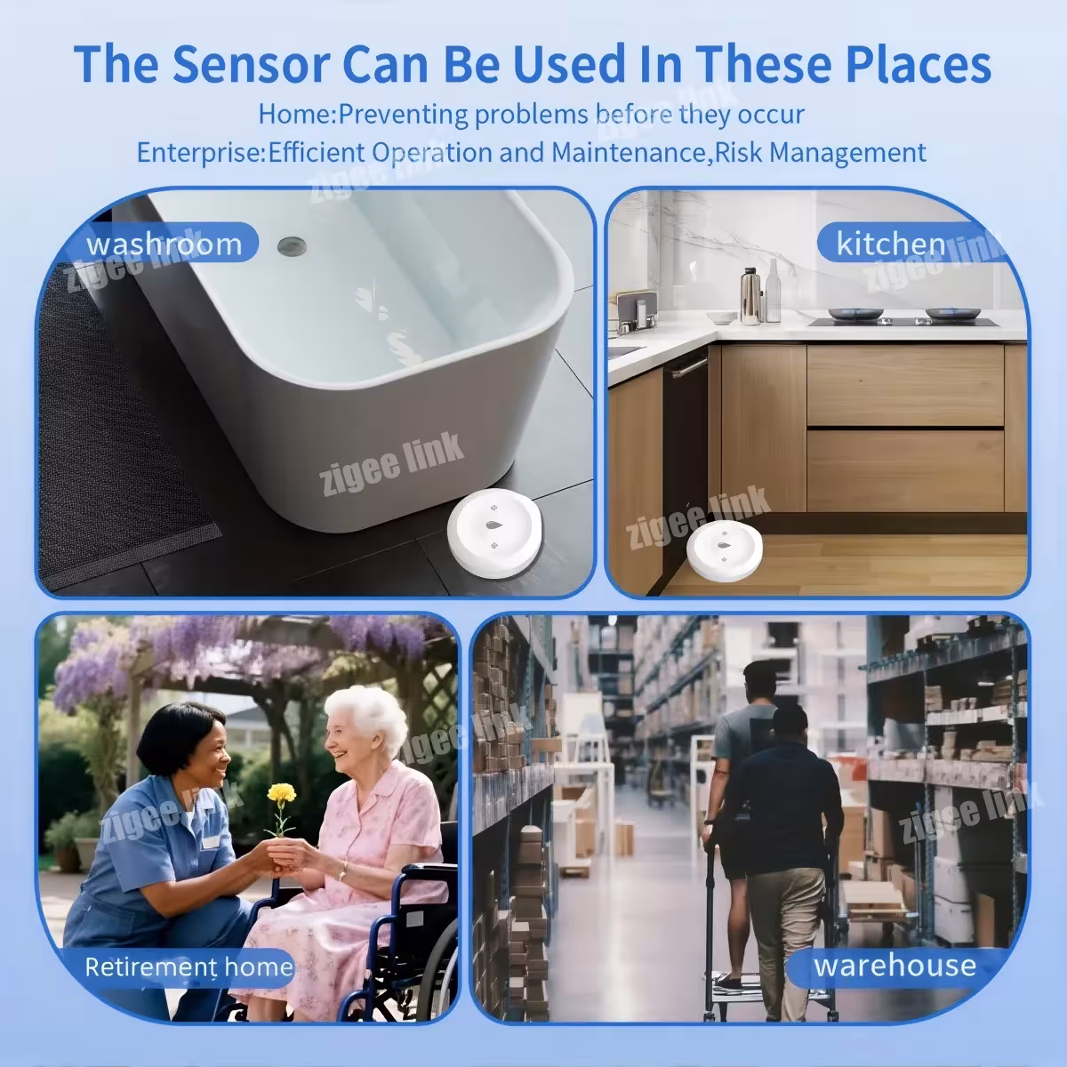 ZigBee water leak sensor