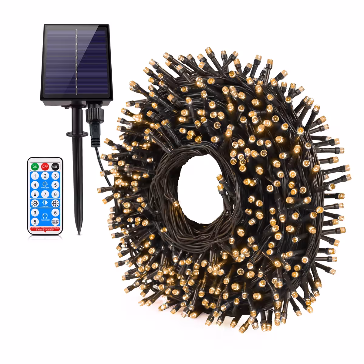LED solar Girlianda 100m con control remoto