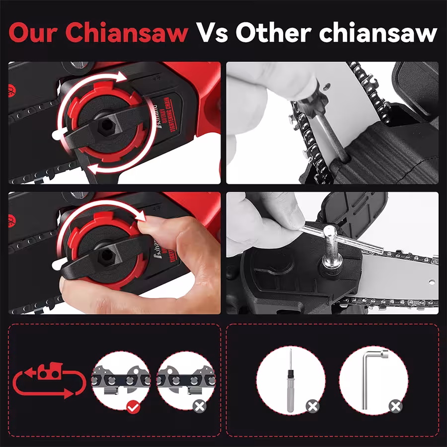 wireless chainsaw 6 inches