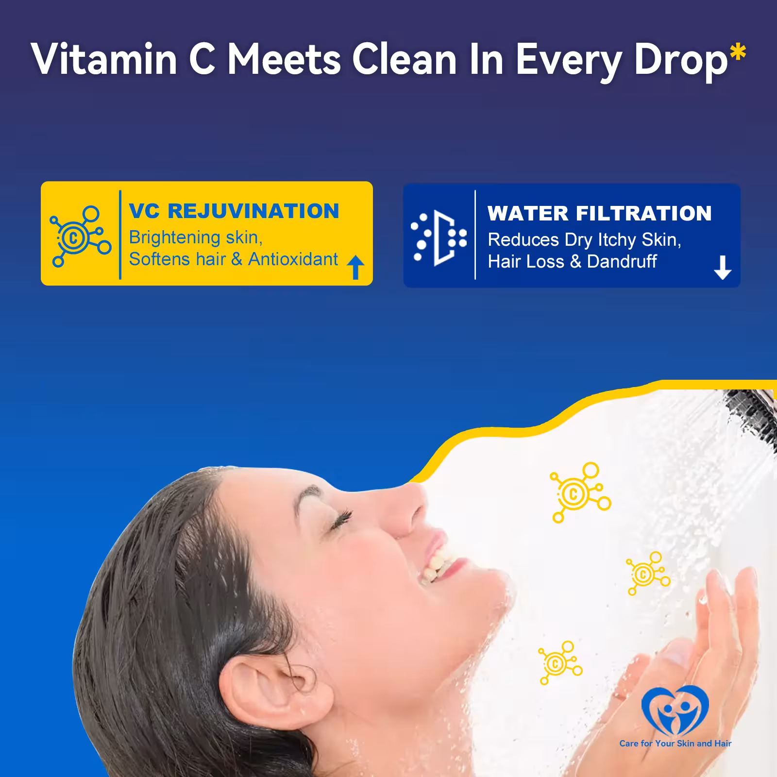 filtro de agua para ducha con vitamina C