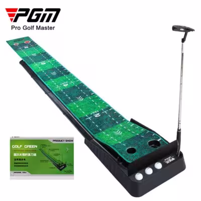 Mata do ćwiczeń golfowych PGM 3M z systemem zwrotu piłki i miniaturową zieloną matą