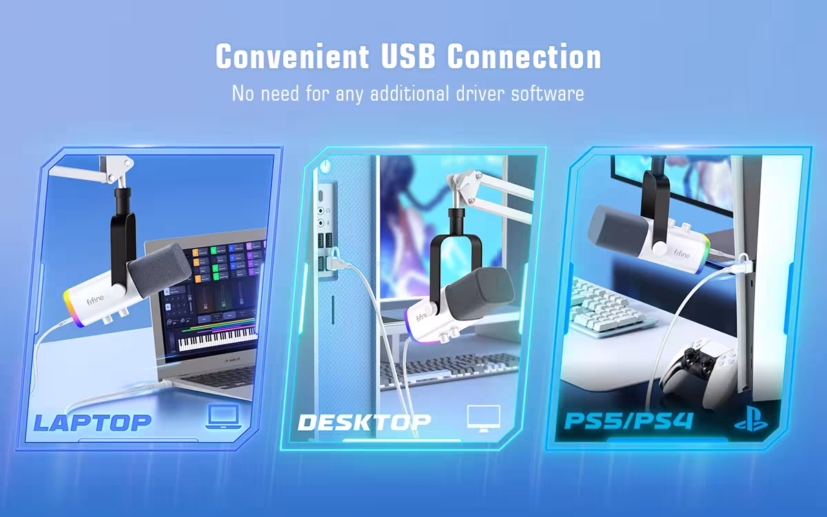 Microphone de jeu USB XLR