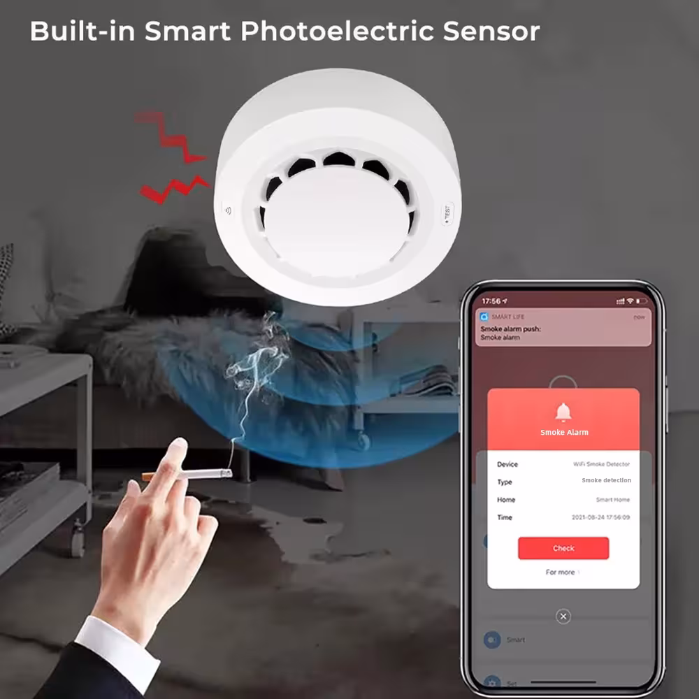 Detector de humo de zigbee