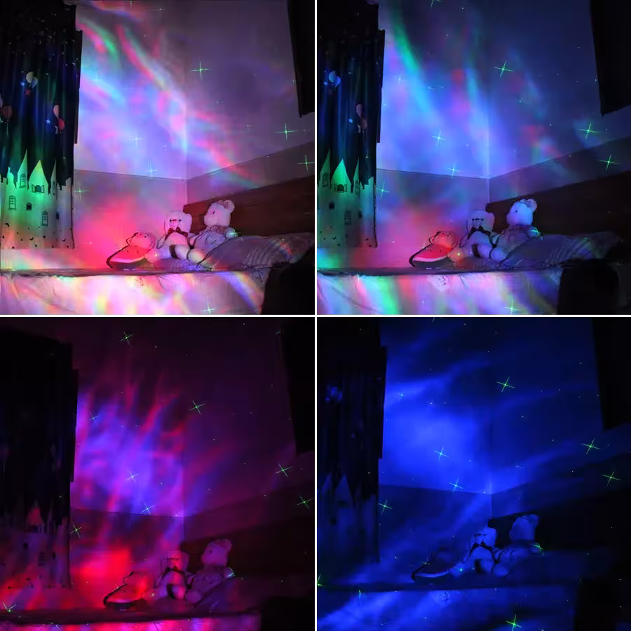Laser RGB LED Galaxy Aurora naktinis projektorius
