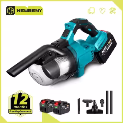 NEWBENY bevielė rankinė elektrinė dulkių siurblys 20V 1000W su LED šviesa