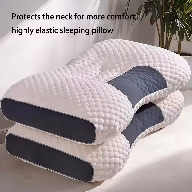 Orthopédie oreiller cou avec fibre de soja pour massage et sommeil 6-10 cm