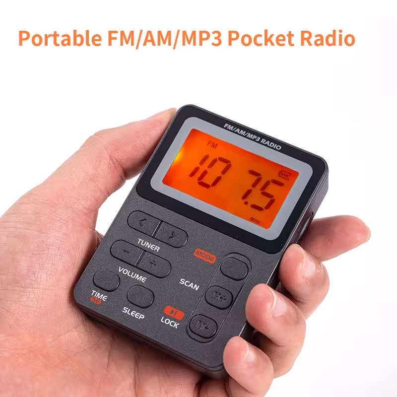 nešiojamas mini radijas FM/AM