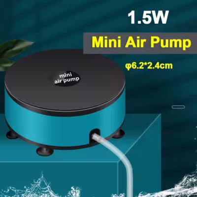 Pompa ad aria per acquario ultra silenziosa da 220 ml/min e 1,5 W, mini compressore d'aria per acquario.