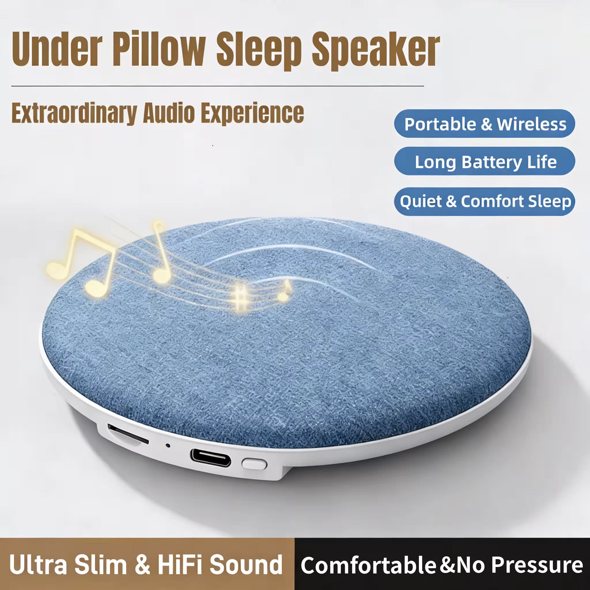 Haut-parleur Bluetooth pour système audio ultrasonore de sommeil 2026