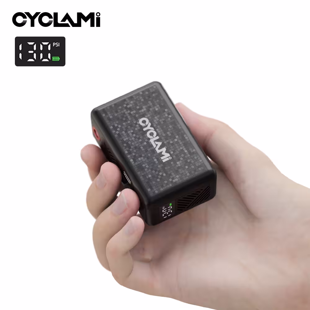 Pompa ad aria automatica 130 PSI CYCLAMI AM6 per bicicletta elettrica con display di pressione