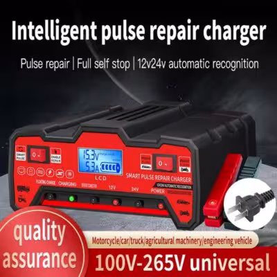 Caricabatterie per auto con display LCD 12V 24V 900W