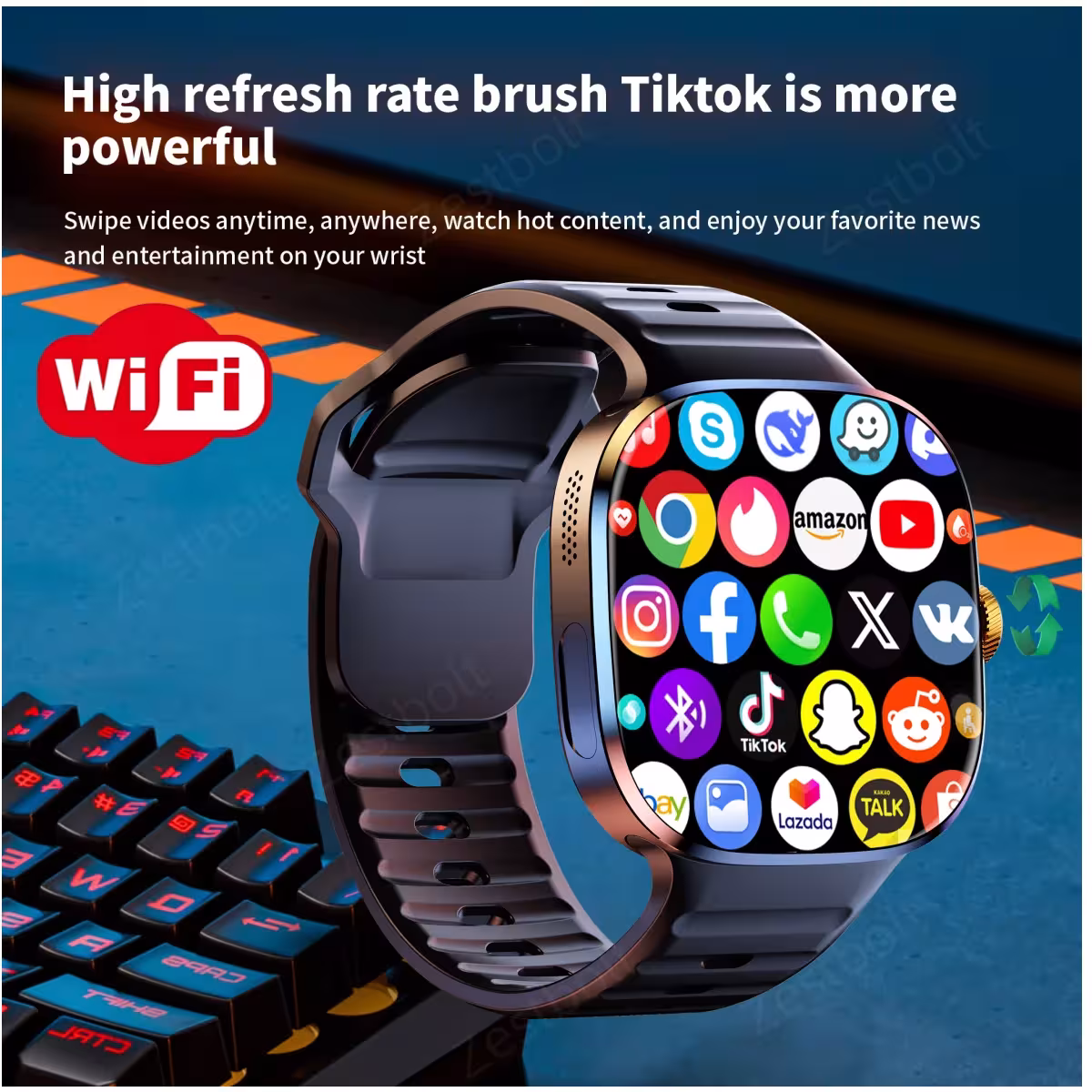 Originale M99 Smart Clock 2.4 pollici AMOLED display 4G 5G GPS WiFi