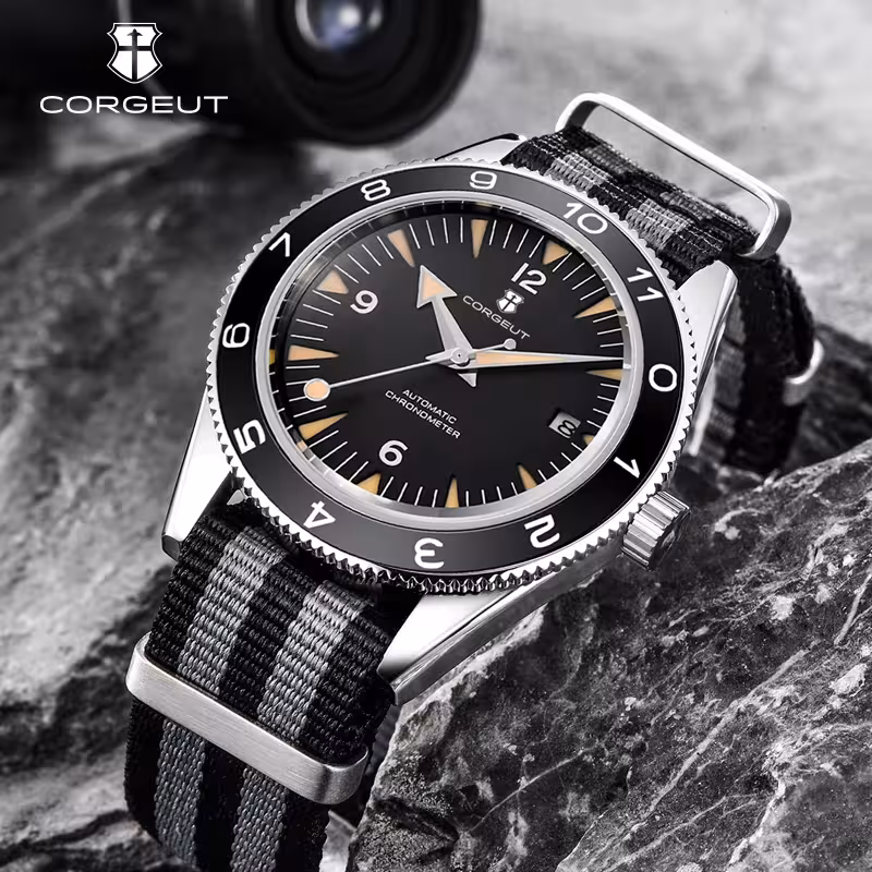 41mm Sapphire glass 100m waterproof Japanese automatic luminous men's watch on nylon strap