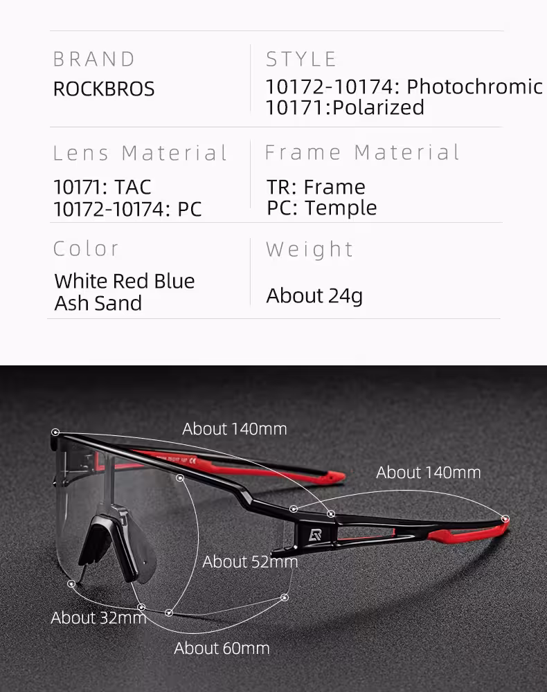gafas de ciclismo fotocromáticas