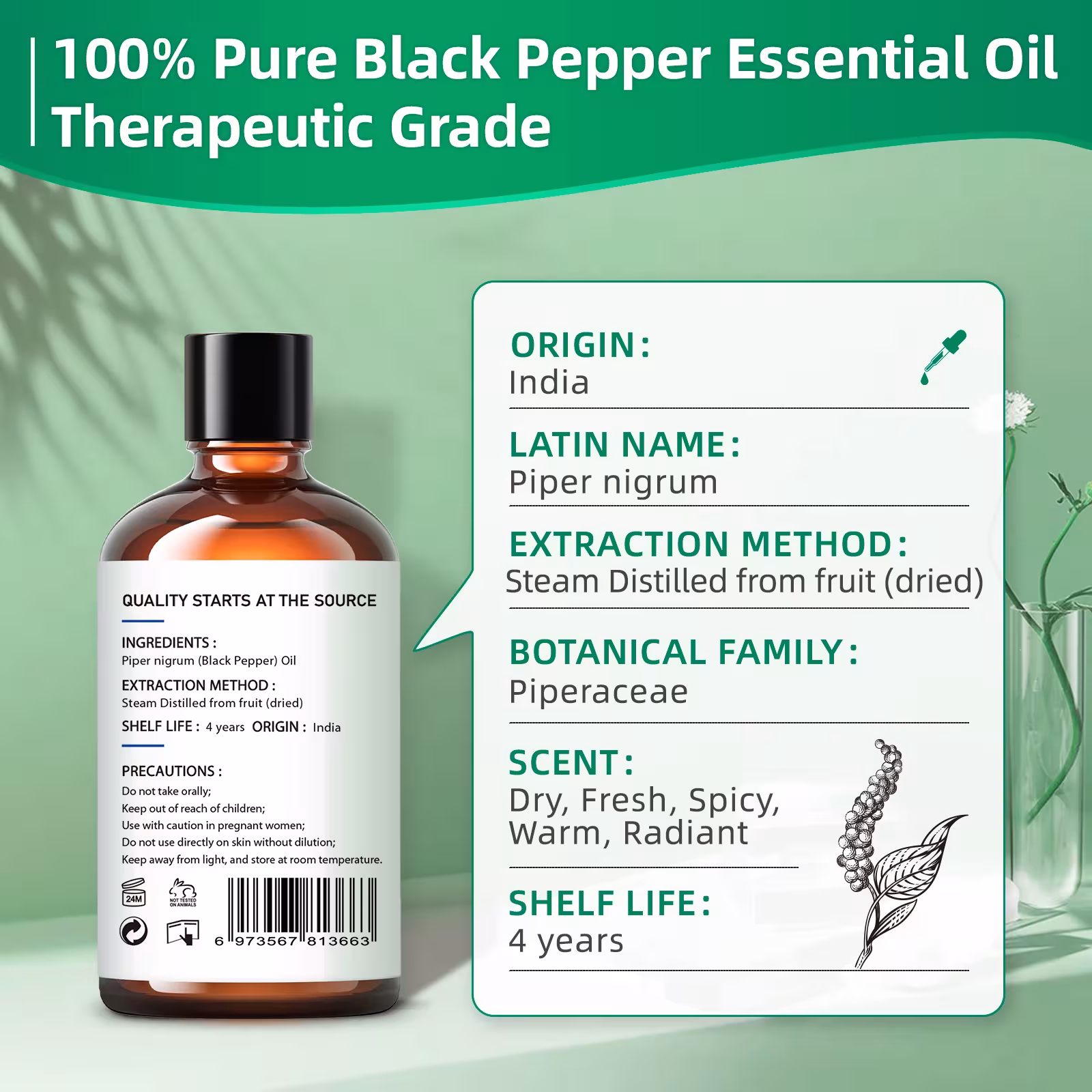 aceite esencial de pimienta negra