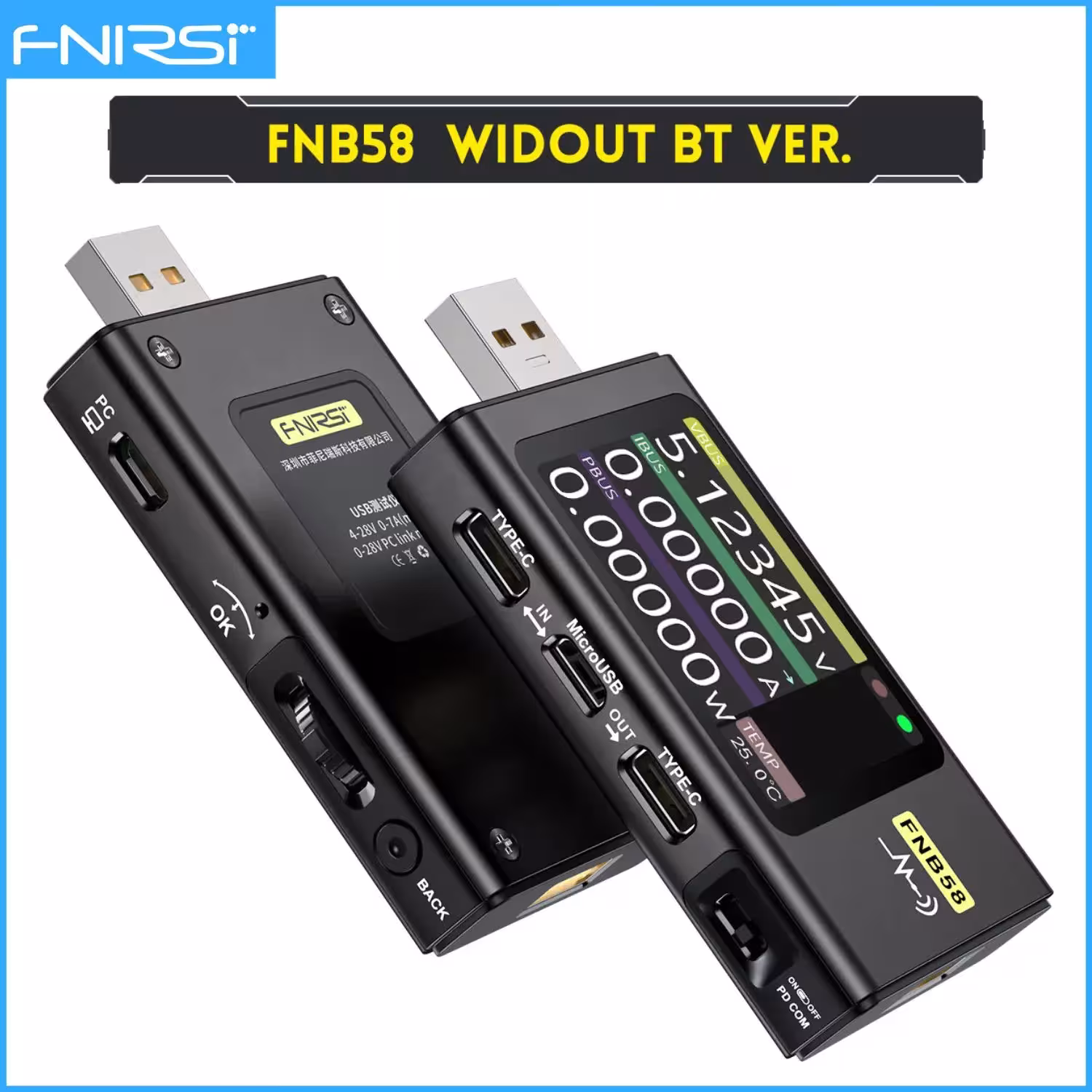 FNIRSI FNB58 USB battery test voltmeter ammeter TYPE- C
