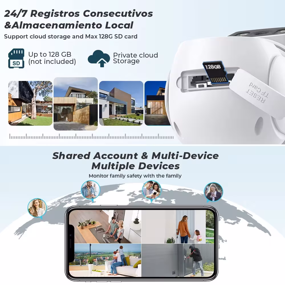 Caméra de surveillance WiFi 9MP