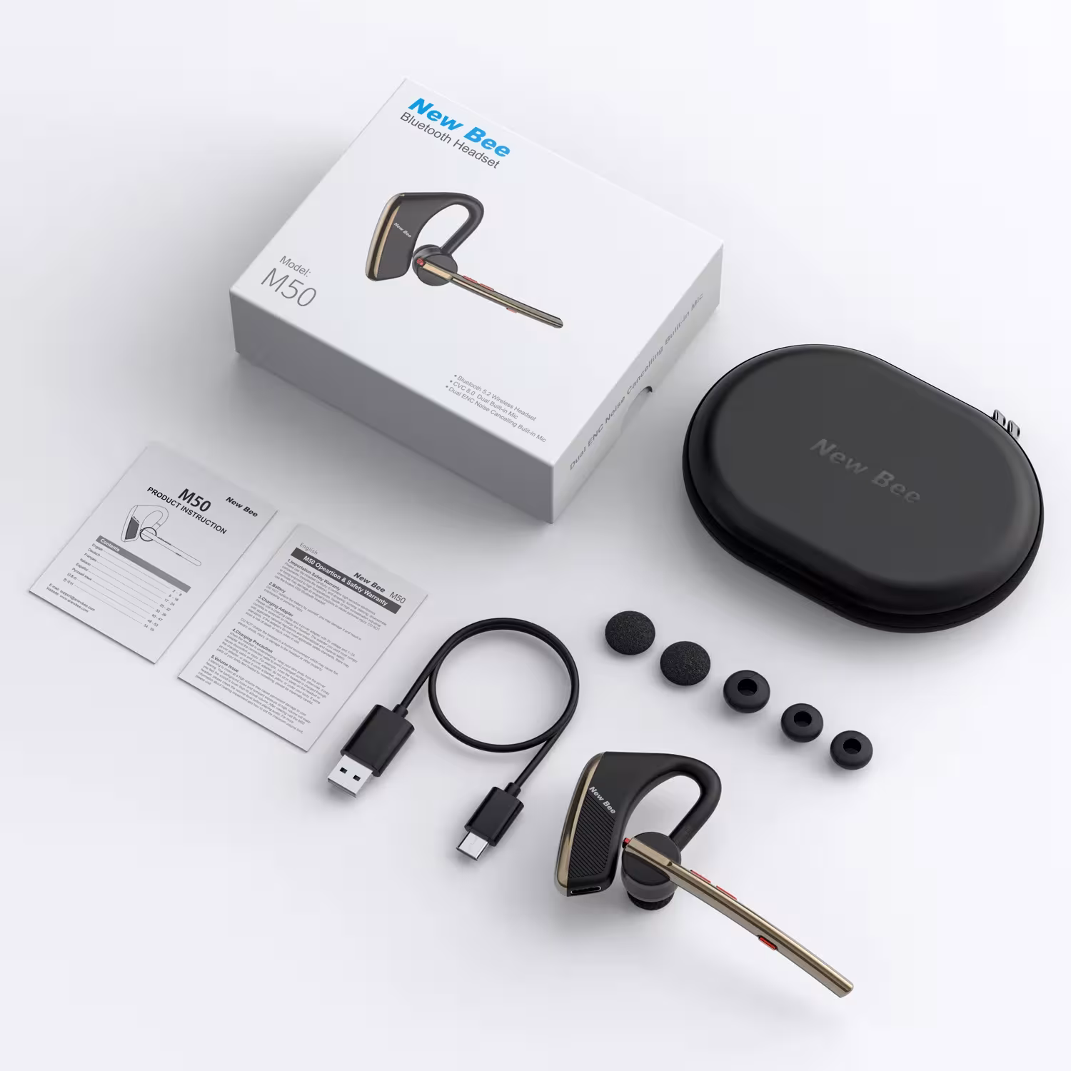 auriculares Bluetooth inalámbricos con supresión de ruido