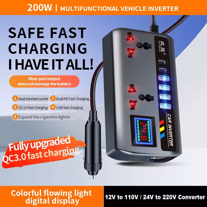 portable car inverter 12V