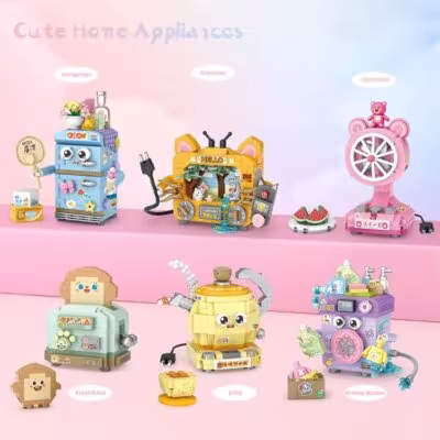Pequeños electrodomésticos de juguete para niños - juego de construcción