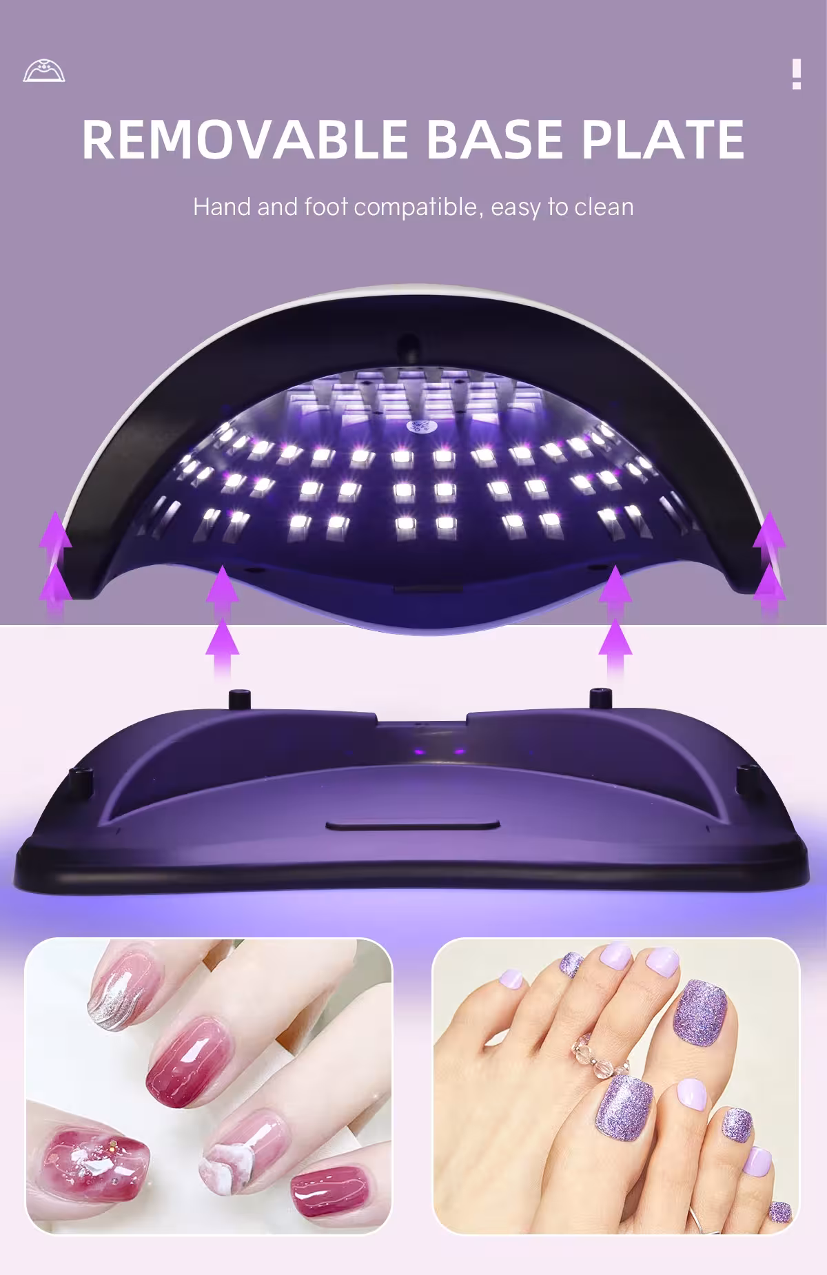 UV LED nagų lempa