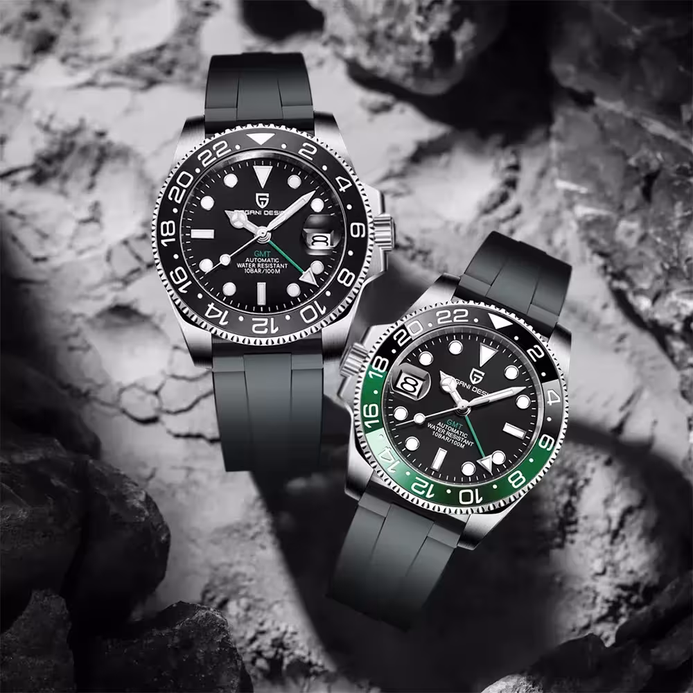 horloge GMT automatique pour hommes