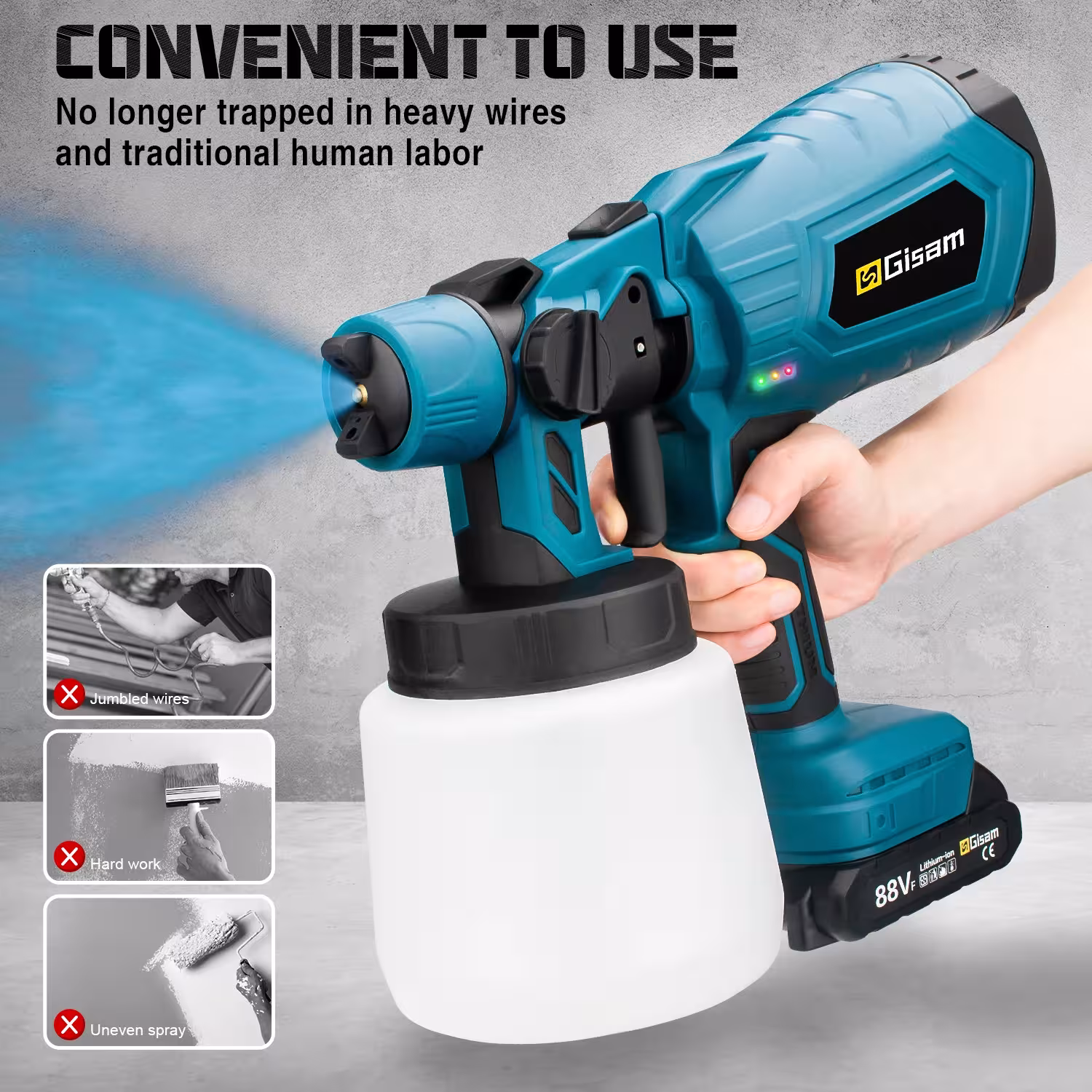 cordless paint spray gun
