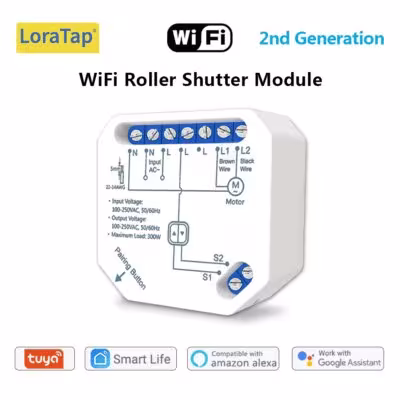 WiFi Smart Curtain Control Module Google Home Alexa LoraTap