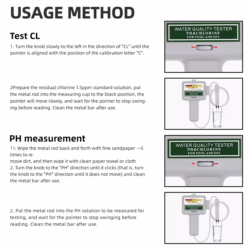 chlorine and pH measuring device