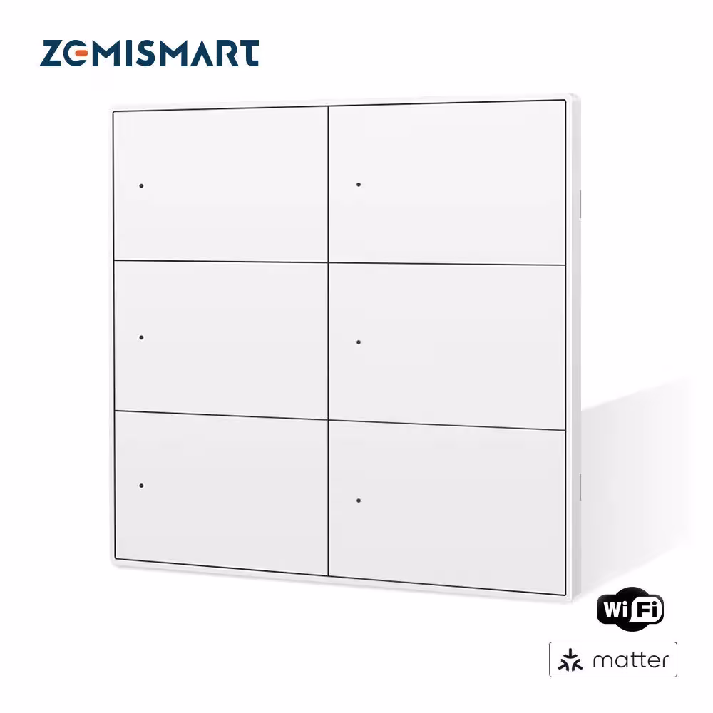 Zemismark Matter WiFi 6 Dual Smart Light Switch