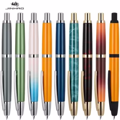 JINHAO 10 push-button fountain pen with retractable EF/F pointed metal nib