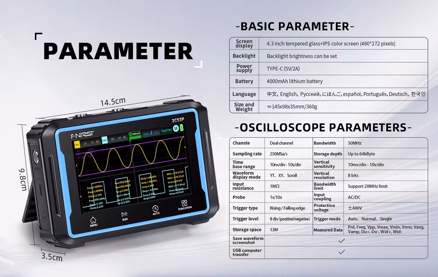 portable oscilloscope multimeter